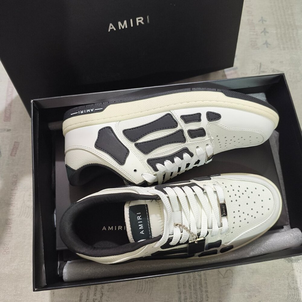 Amiri Signature Sneaker With Skel Leather Applique And Perforated Detailing